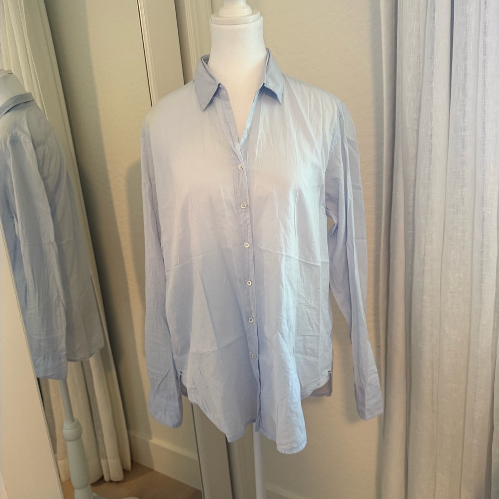 XiRENA Women's Sky Blue Button-Down Shirt